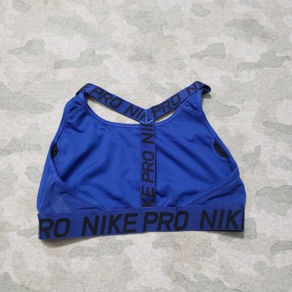 Nike Sports Bra Womens Medium Blue Gym Fitness Yoga - Picture 4 of 7